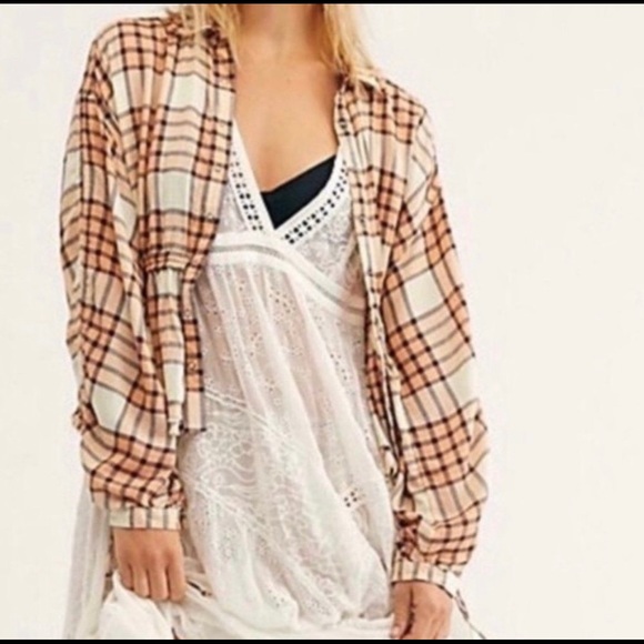 NWOT We the Free (Free People) Pacific Dawn Plaid Shirt Size XS - Picture 4 of 10